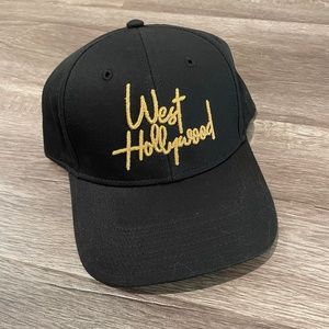 West Hollywood Baseball Cap/Hat in Black/Gold